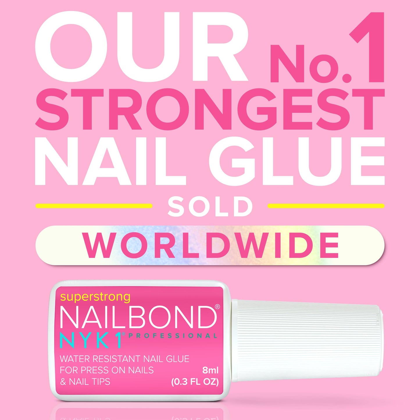 Super Strong Nail Glue for Press On Nails, Nail Tips & Acrylic Nails (8ml) NYK1 NailBond Brush - Maple Wellness Supplements
