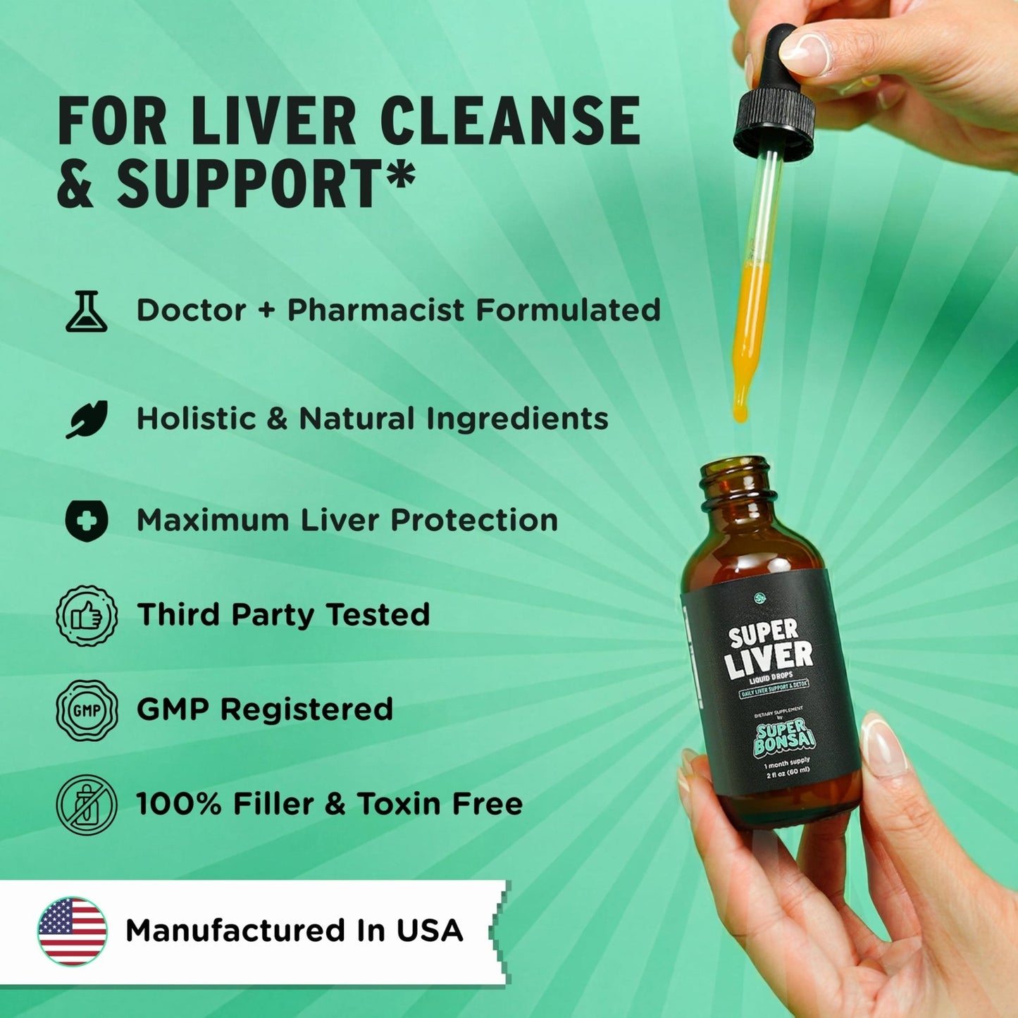 SuperBonsai Super Liver Support with Milk Thistle - All Natural Liver Cleanse Detox & Repair Aid - Doctor-Formulated Liver Supplement - Maple Wellness Supplements