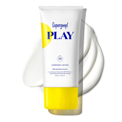 Supergoop! PLAY Everyday Lotion SPF 50 - Broad Spectrum Body & Face Sunscreen - Great for Active Days - Fast Absorbing - Maple Wellness Supplements