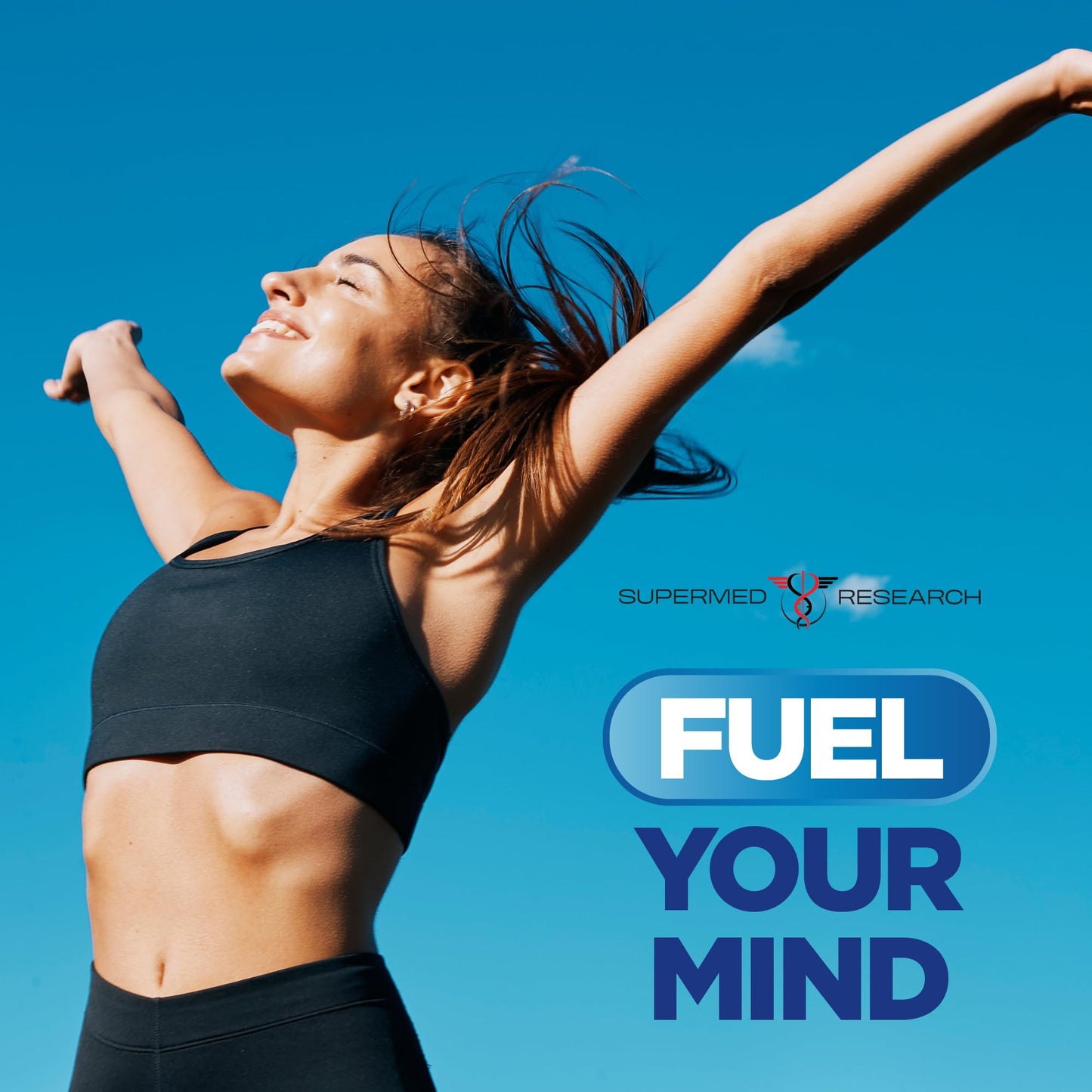 Supermed Research Mental Clarity & Focus Supplement with Bacopa, Rhodiola, Ginkgo Biloba, Huperzine, Vitamin B12, DMAE – Vegan Nootropic Brain Supplement for Memory and Brain Health (120 Capsules) - Maple Wellness Supplements