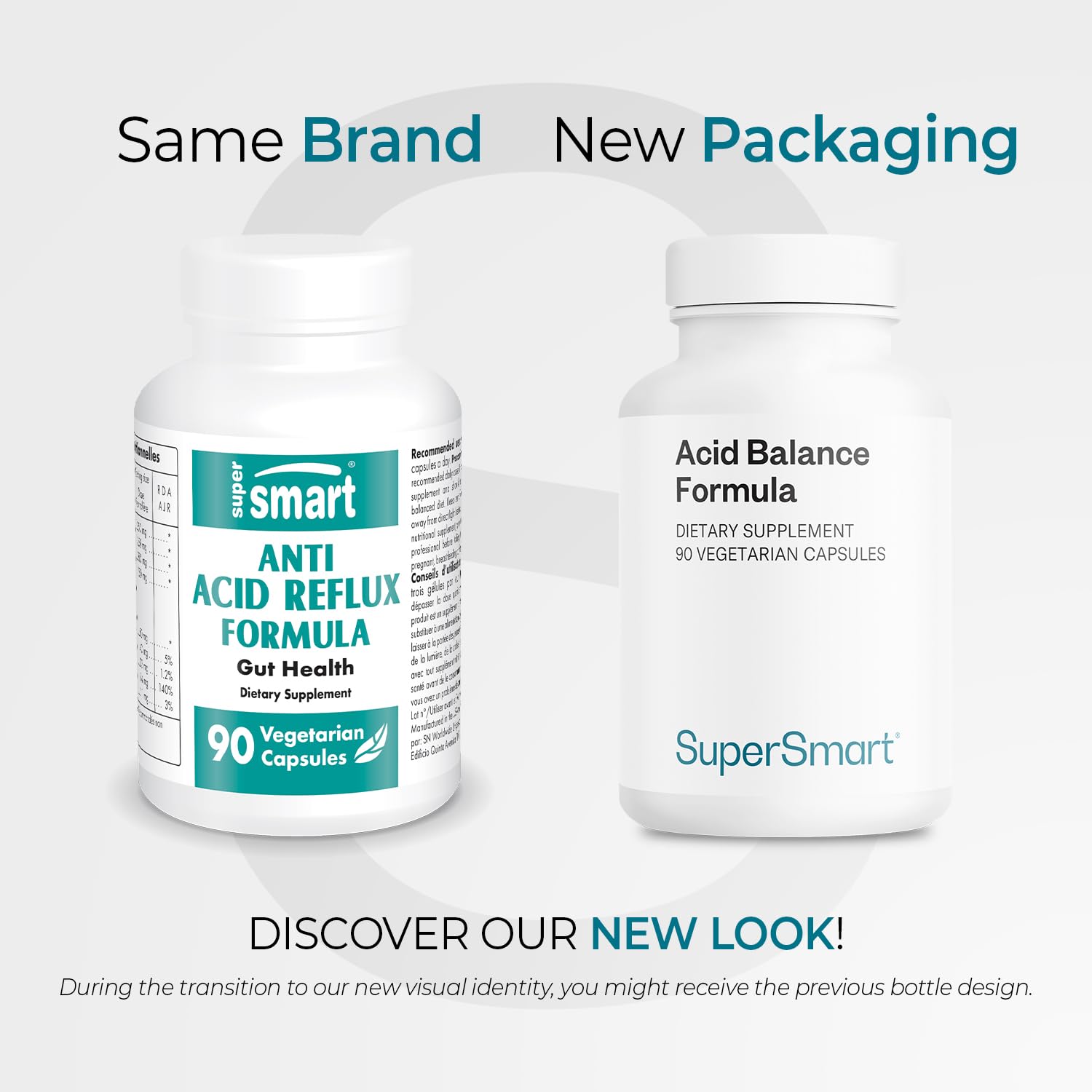 Supersmart Acid Balance Formula (Advanced Complex) - with Zinc L-Carnosine, Slippery Elm Extract, Licorice Root | Non-GMO & Gluten Free - 90 Vegetarian Capsules - Maple Wellness Supplements