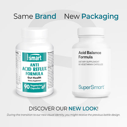 Supersmart Acid Balance Formula (Advanced Complex) - with Zinc L-Carnosine, Slippery Elm Extract, Licorice Root | Non-GMO & Gluten Free - 90 Vegetarian Capsules - Maple Wellness Supplements