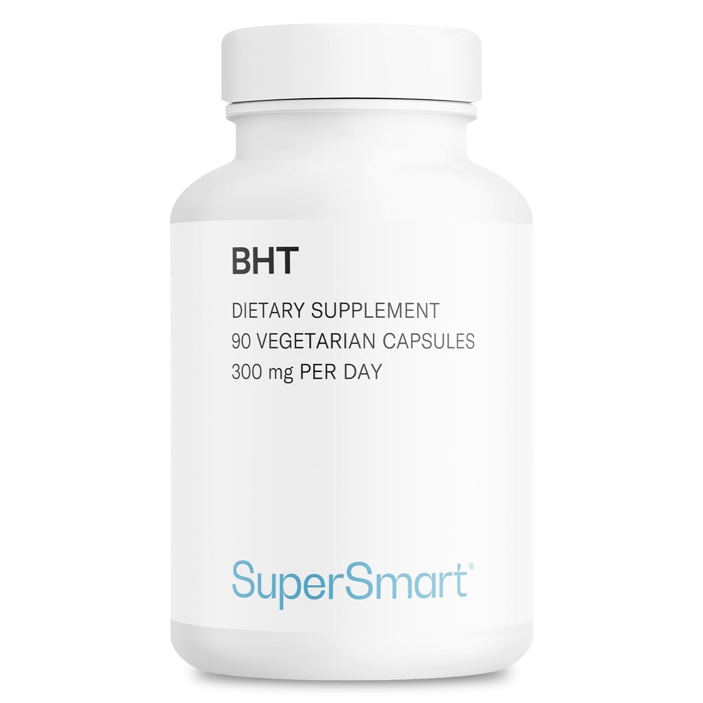 Supersmart - BHT Supplement 300mg per Day - Butylated Hydroxytoluene | Non-GMO & Gluten Free - 90 Vegetarian Capsules - Maple Wellness Supplements