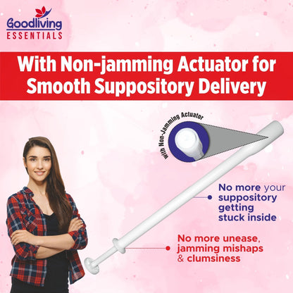 Suppository Applicators Mega Pack 30 Count Hygienic Inserter | Fits Suppositories Without Getting Stuck Inside With Our Innovative Pusher | Soft Tip, Smooth & Pain-Free Suppository Insertion Tool - Maple Wellness Supplements