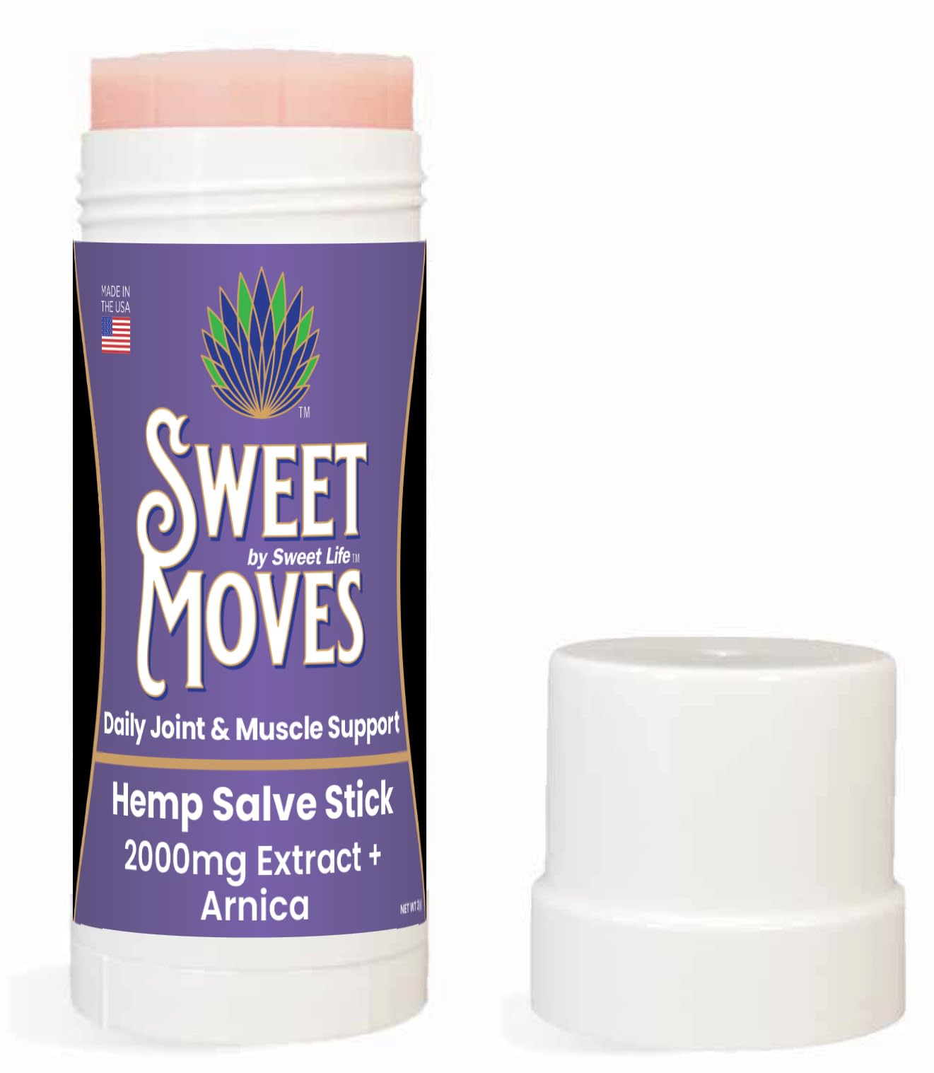 Sweet Life | Hemp Salve Stick | 2000mg | Small Business | Organic | Body Balm | Muscle Comfort - Maple Wellness Supplements