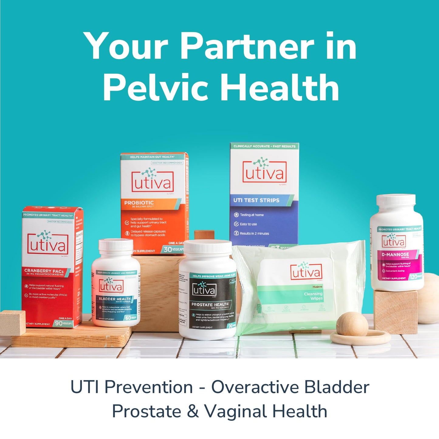 Szio+ Utiva Boric Acid Suppositories for Women - pH Balance - Feminine Care - 600mg Boric Acid to Lower pH and Support Vaginal Health, BV Treatment for Women, 30 Vaginal Suppositories - Maple Wellness Supplements