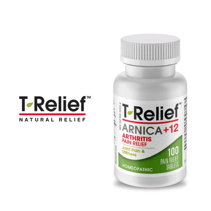 T-Relief Arthritis Arnica +12 Pain Relieving Natural Medicines Help Reduce Soreness Stiffness Aches & Pains in Joints Naturally - 100 Tablets (2 Pack) - Maple Wellness Supplements