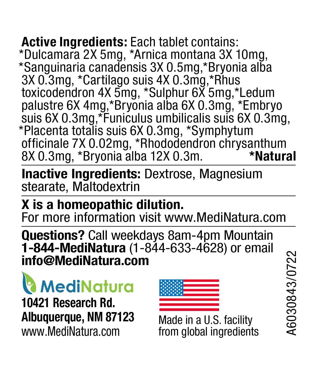 T-Relief Arthritis Arnica +12 Pain Relieving Natural Medicines Help Reduce Soreness Stiffness Aches & Pains in Joints Naturally - 100 Tablets (2 Pack) - Maple Wellness Supplements