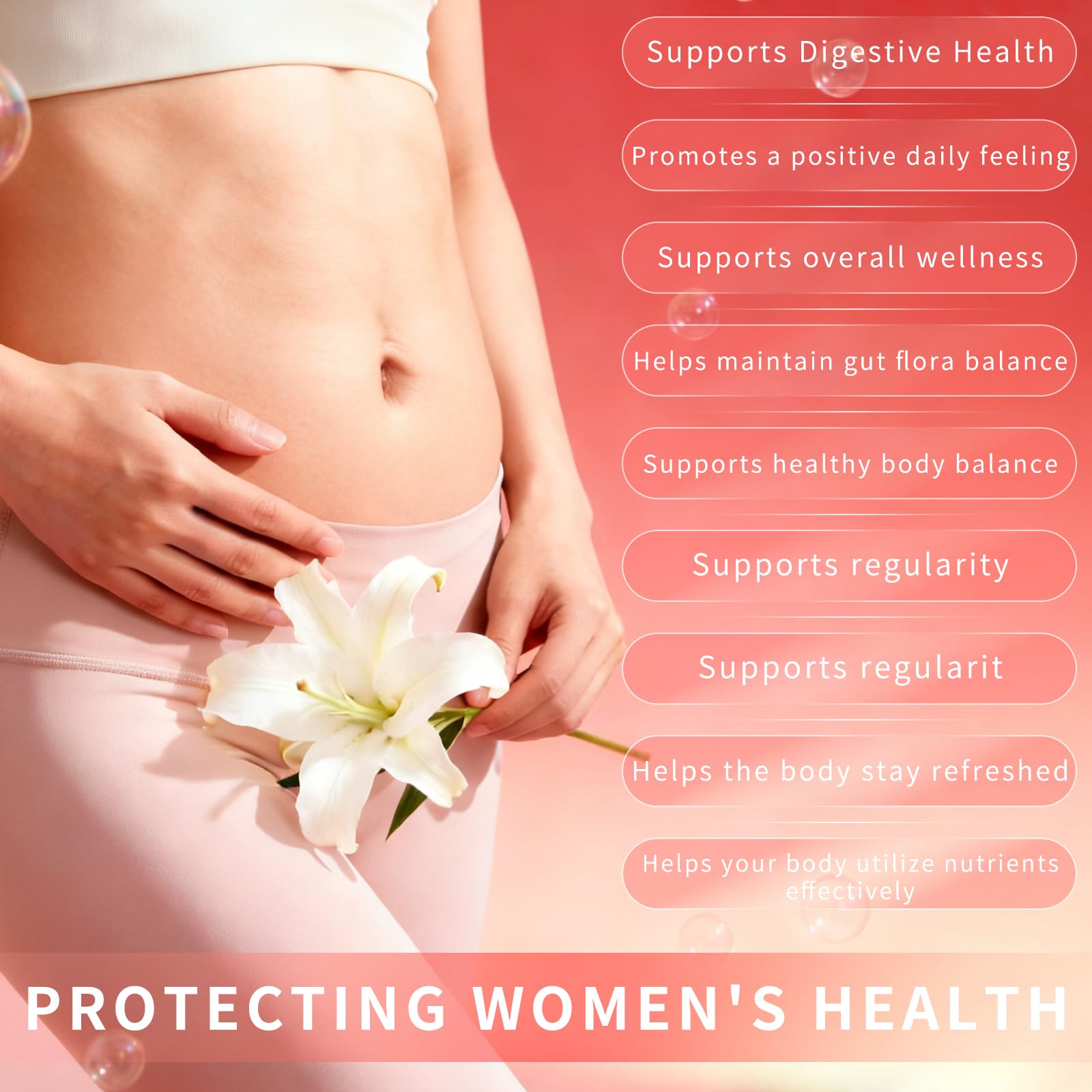 Taeci Vaginal Probiotic Gummies for Women – 5 Billion CFU with Prebiotic & Cranberry Extract – Supports pH Balance, Healthy Odor & Gut Health - Maple Wellness Supplements