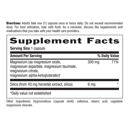 Target-Mins Magnesium with Silica 300 mg 120 Vegetarian Capsules - Maple Wellness Supplements
