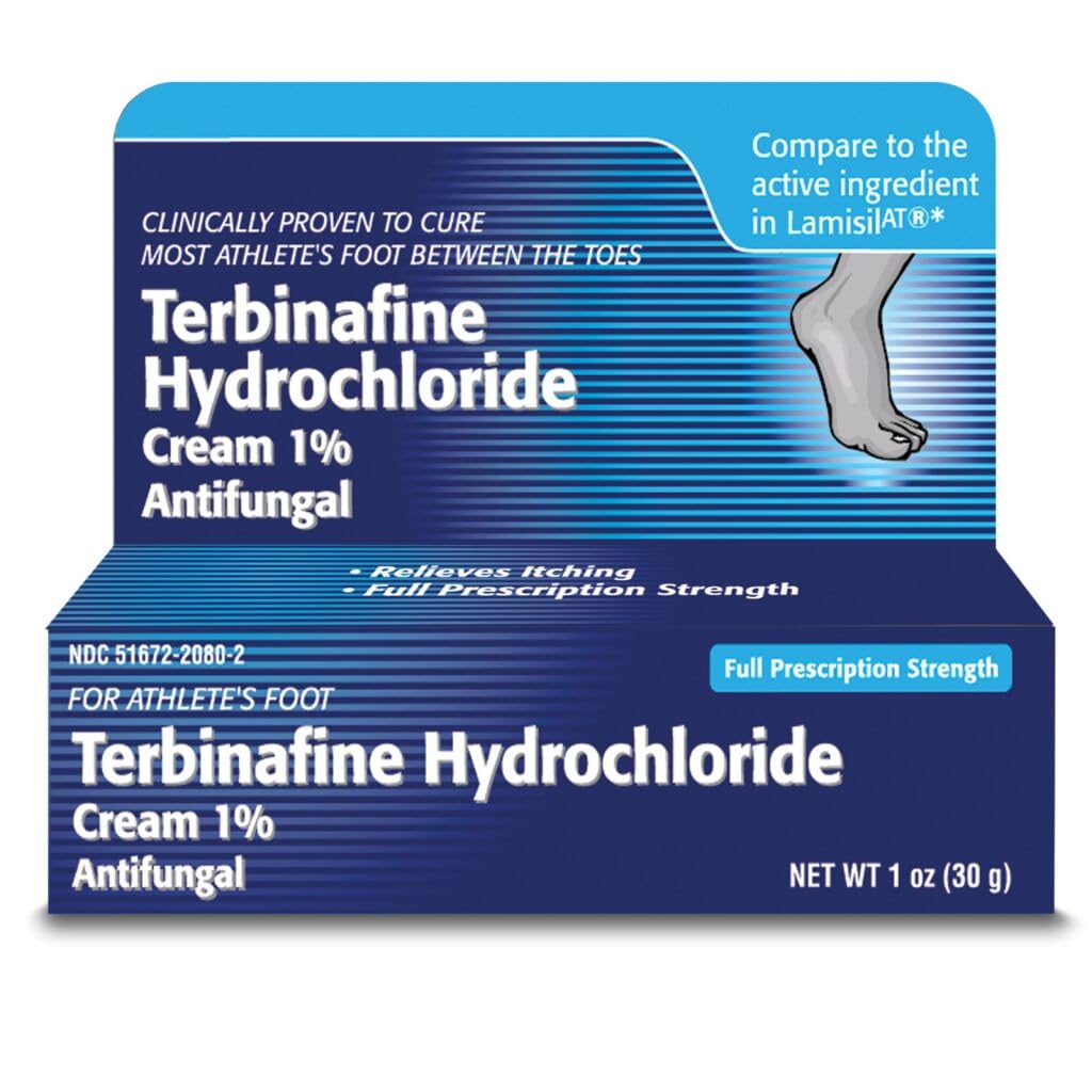 TARO Terbinafine Hydrochloride antifungal Cream 1% - Athletes Foot Cream Extra Strength - Maple Wellness Supplements