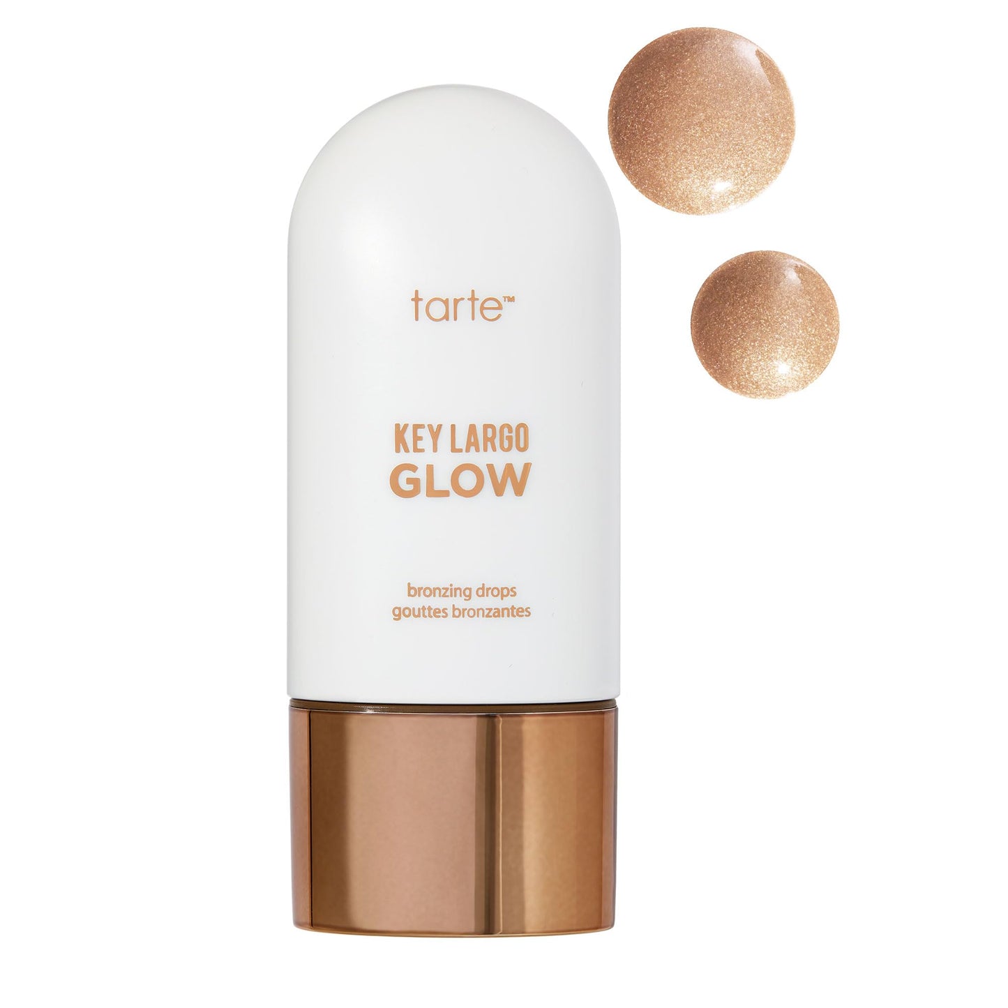 tarte key largo glow bronzing drops – Luminous Serum-Infused Liquid Bronzer with Vitamin E for Sun-Kissed Radiant Lightweight Hydration, Cruelty-Free, full size, champagne glow - Maple Wellness Supplements