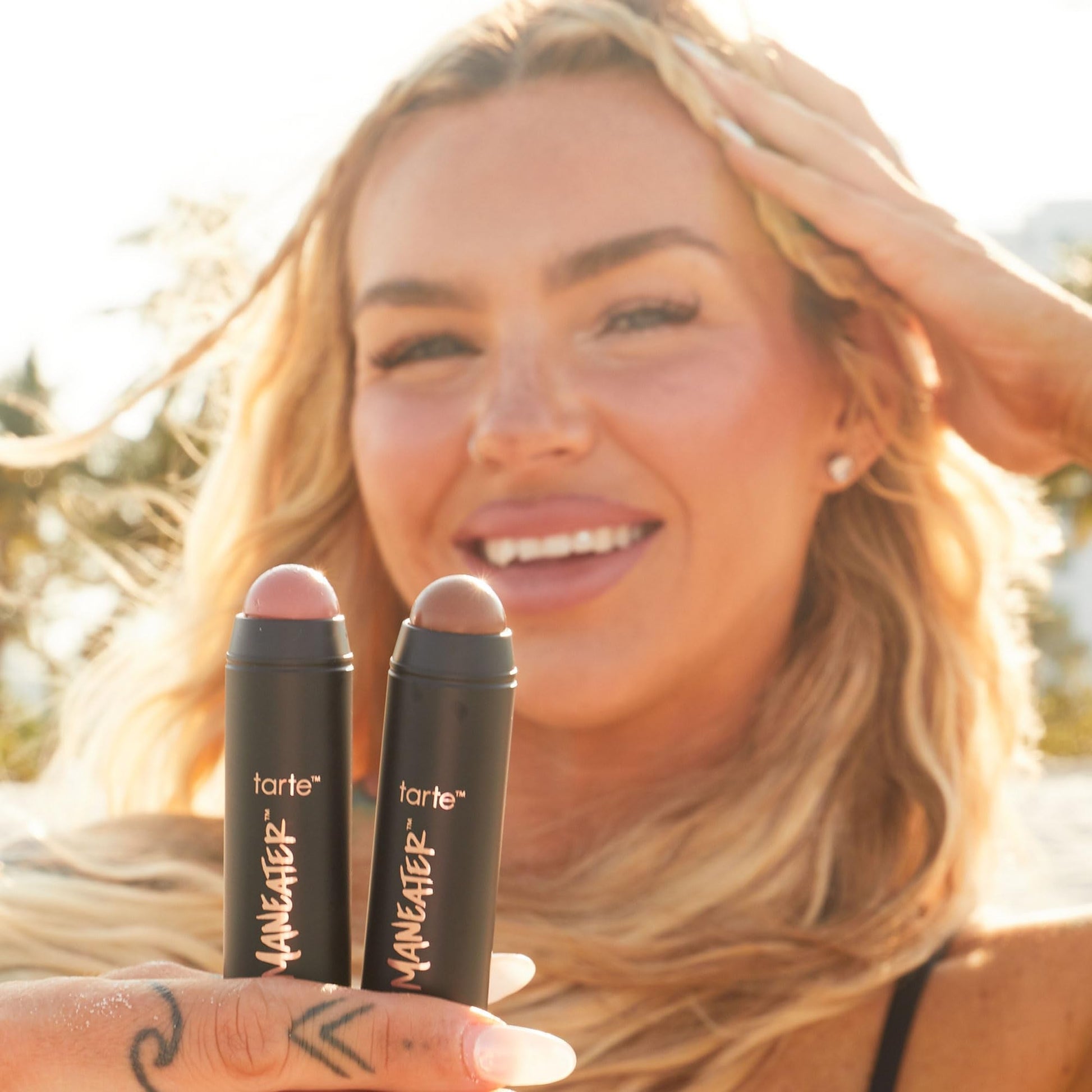 tarte maneater silk stick bronzer – Buildable Lightweight Cream Bronzer, Natural Matte Finish, Vegan & Cruelty-Free, full size, nocturnal - Maple Wellness Supplements