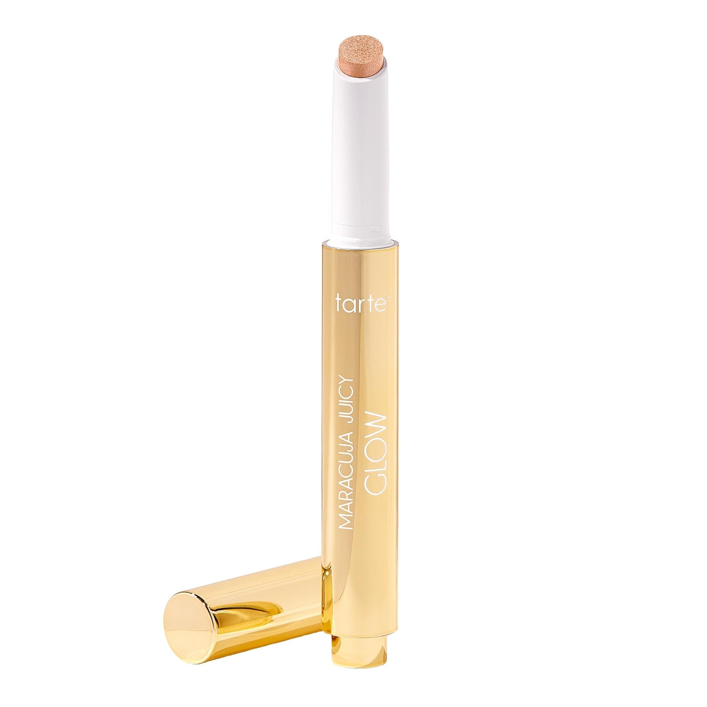 tarte maracuja juicy glow highlight – Highlighter with Vitamin E to Hydrate, Blur appearance for a Smooth Buildable & Luminous Radiant Finish, Vegan & Cruelty-Free, full size, champagne glow - Maple Wellness Supplements