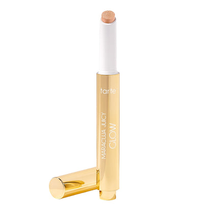 tarte maracuja juicy glow highlight – Highlighter with Vitamin E to Hydrate, Blur appearance for a Smooth Buildable & Luminous Radiant Finish, Vegan & Cruelty-Free, full size, champagne glow - Maple Wellness Supplements