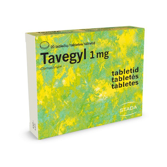 Tavegyl 1 mg tablets 20s - Allergic Rhinitis, Hay fever, Various Allergies - Maple Wellness Supplements