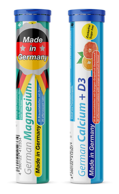T&D German Elektrolyt Mix - 40 Fizzy Effervescent Tabelts - Orangeflavour - Sugarfree - Made in Germany - Maple Wellness Supplements