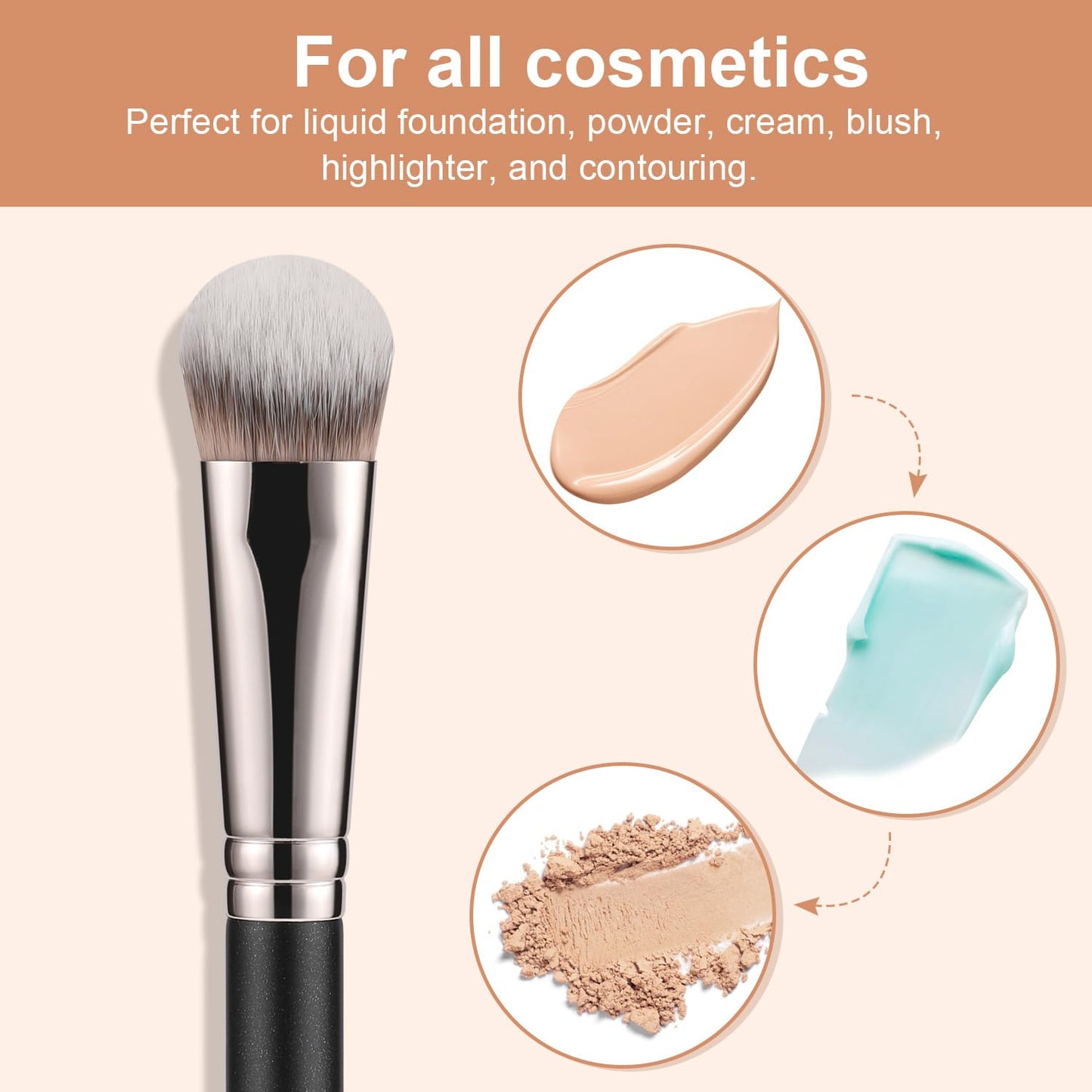 TEOYALL Angled Concealer Brush, Synthetic Contour Brush for Blending Setting Buffing with Liquid, Cream and Powder Cosmetic (Angled Brush) - Maple Wellness Supplements
