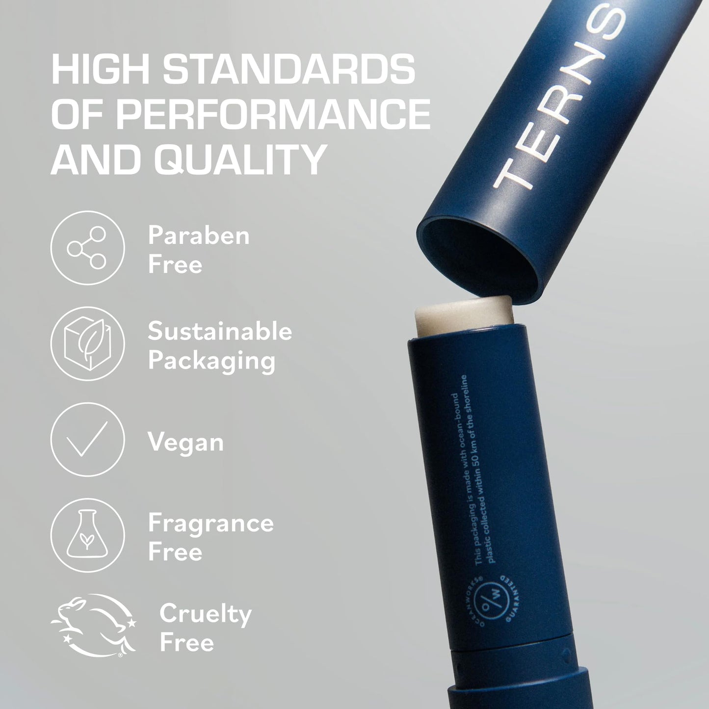 TERNS Everyday Lip Balm | Hyaluronic Acid + Baobab & Meadowfoam Oils, Algae-Powered Sirenas Complex OS, Refreshing Mint, Non-Sticky Cushion Glide, Cruelty-Free - Maple Wellness Supplements