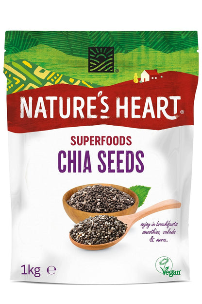 Terrafertil Nature’s Heart Chia Seeds, 1 kg - Maple Wellness Supplements