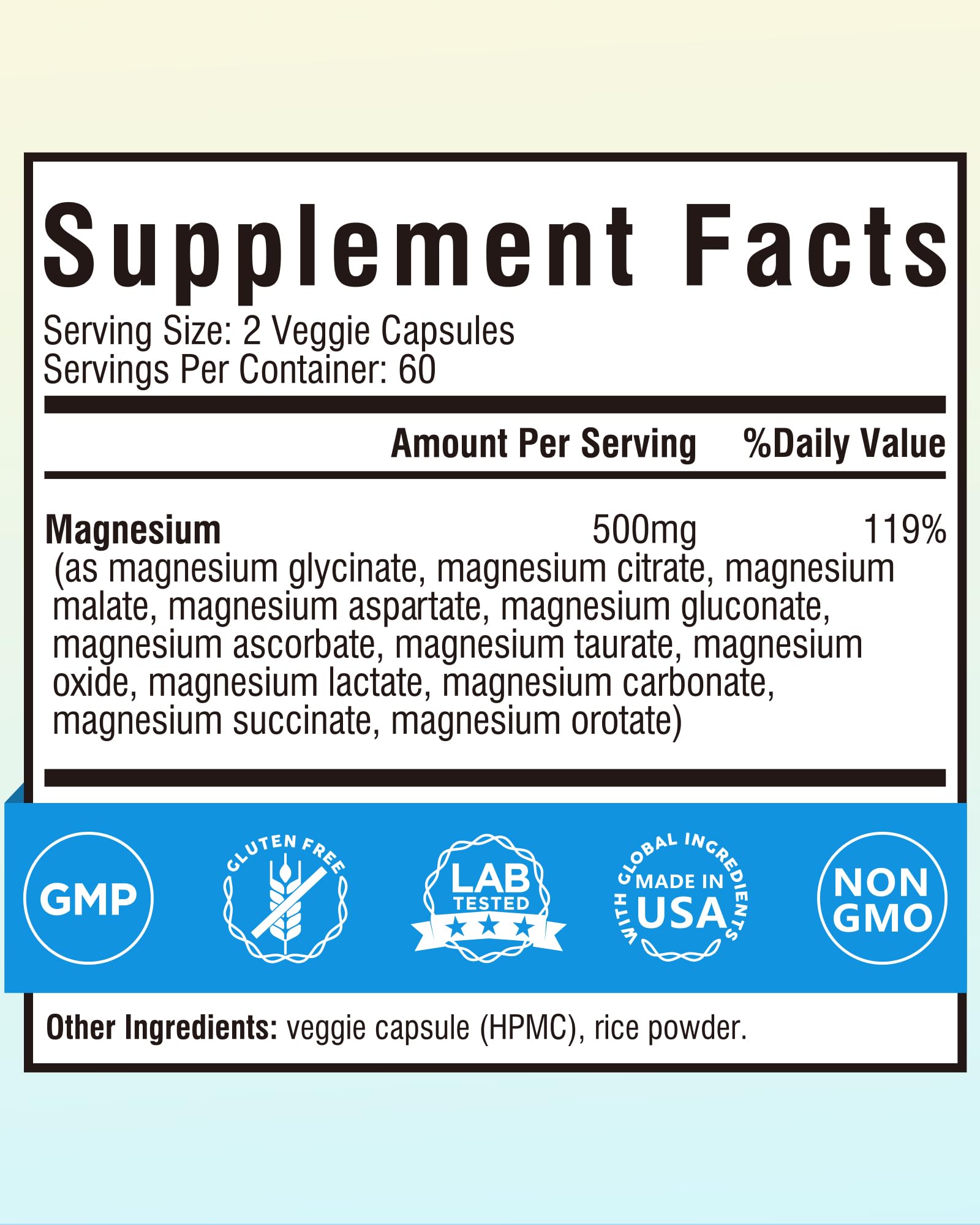 Terranics 12-in-1 Magnesium Complex 500mg, High Absorption Chelated Magnesium Glycinate, Citrate, Malate, Taurate, Orotate & More, for Sleep, Calm, Energy, Heart, Vegan, Non-GMO,120 Capsules - Maple Wellness Supplements
