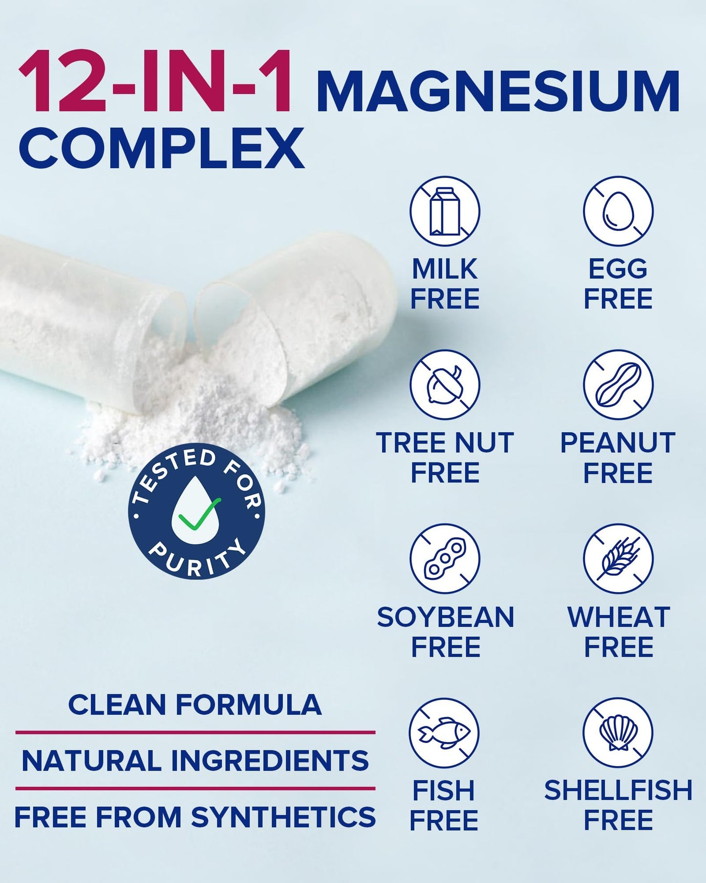 Terranics 12-in-1 Magnesium Complex 500mg, High Absorption Chelated Magnesium Glycinate, Citrate, Malate, Taurate, Orotate & More, for Sleep, Calm, Energy, Heart, Vegan, Non-GMO,120 Capsules - Maple Wellness Supplements
