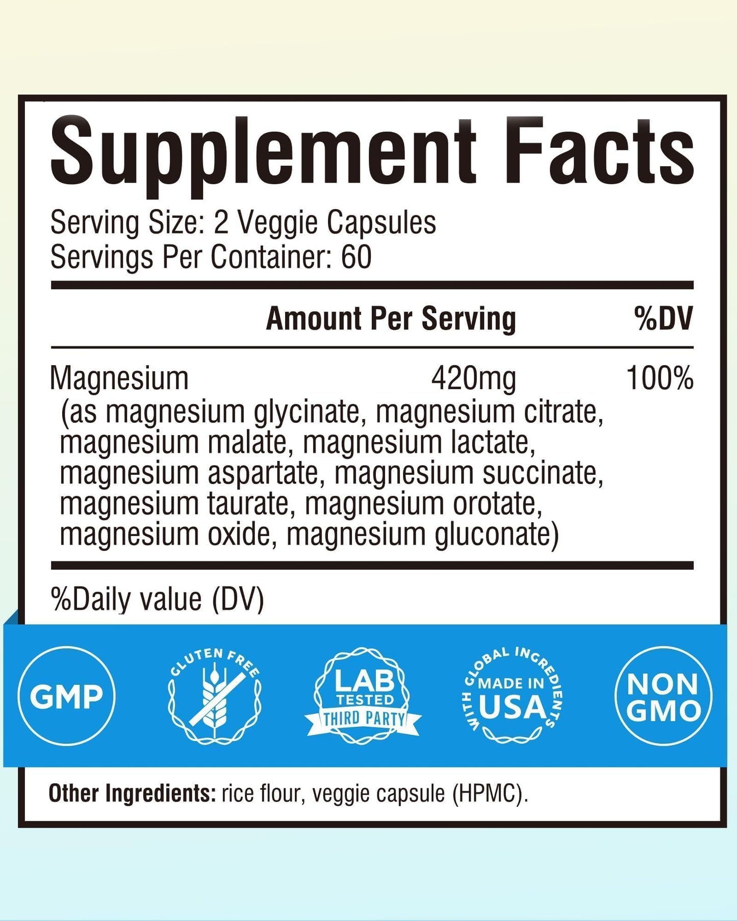 Terranics Magnesium Complex Supplement 420mg, 10-in-1 Full-Spectrum Formula, Glycinate, Citrate, Malate & More, Max Absorption, Bone and Heart Support, 120 Veggie Caps - Maple Wellness Supplements