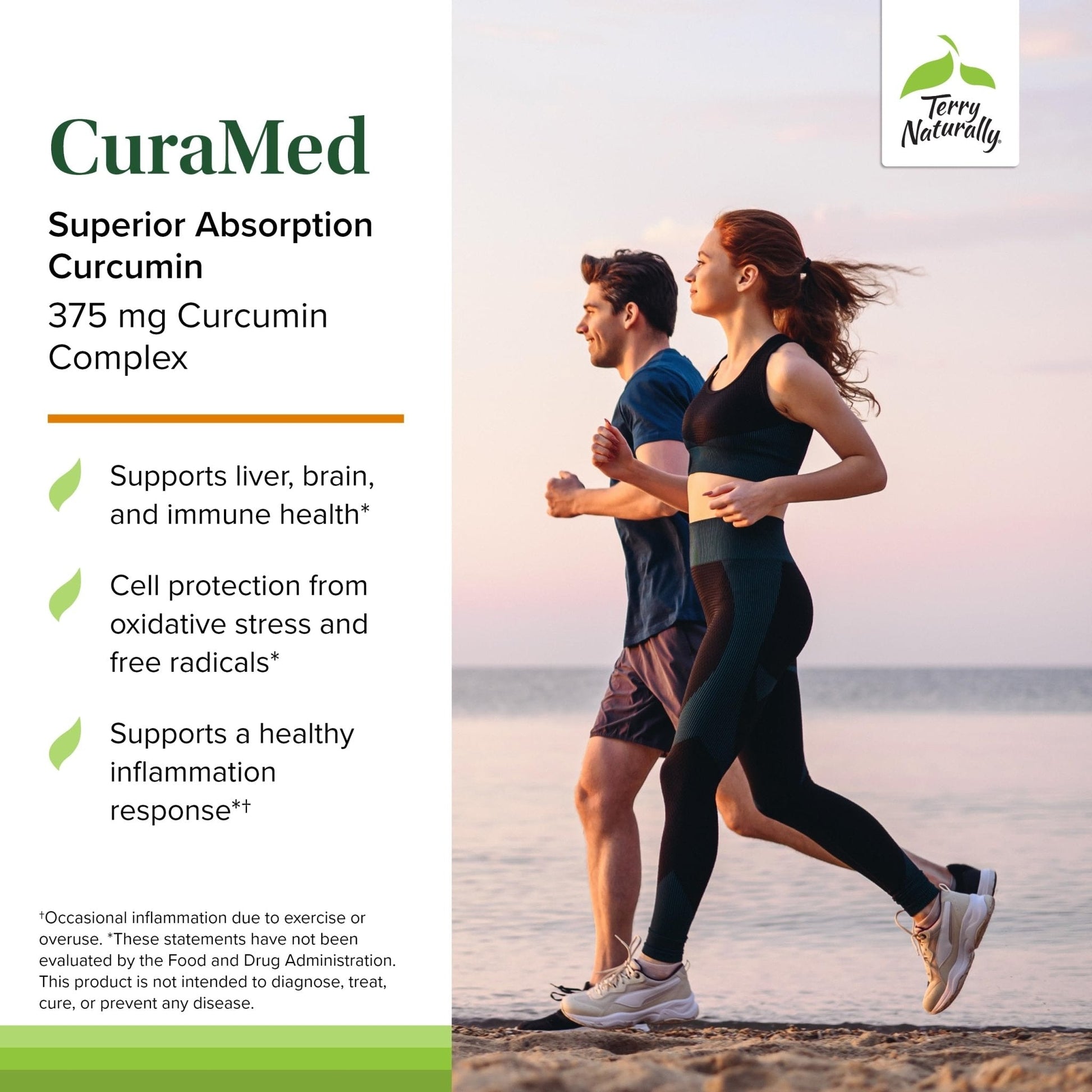 Terry Naturally CuraMed 375mg - Antioxidant Supplement for Brain & Immune Health Support - Dietary Supplement with Curcumin & Turmeric Essential Oil - Herbal Liver Support - 90 Softgels - Maple Wellness Supplements