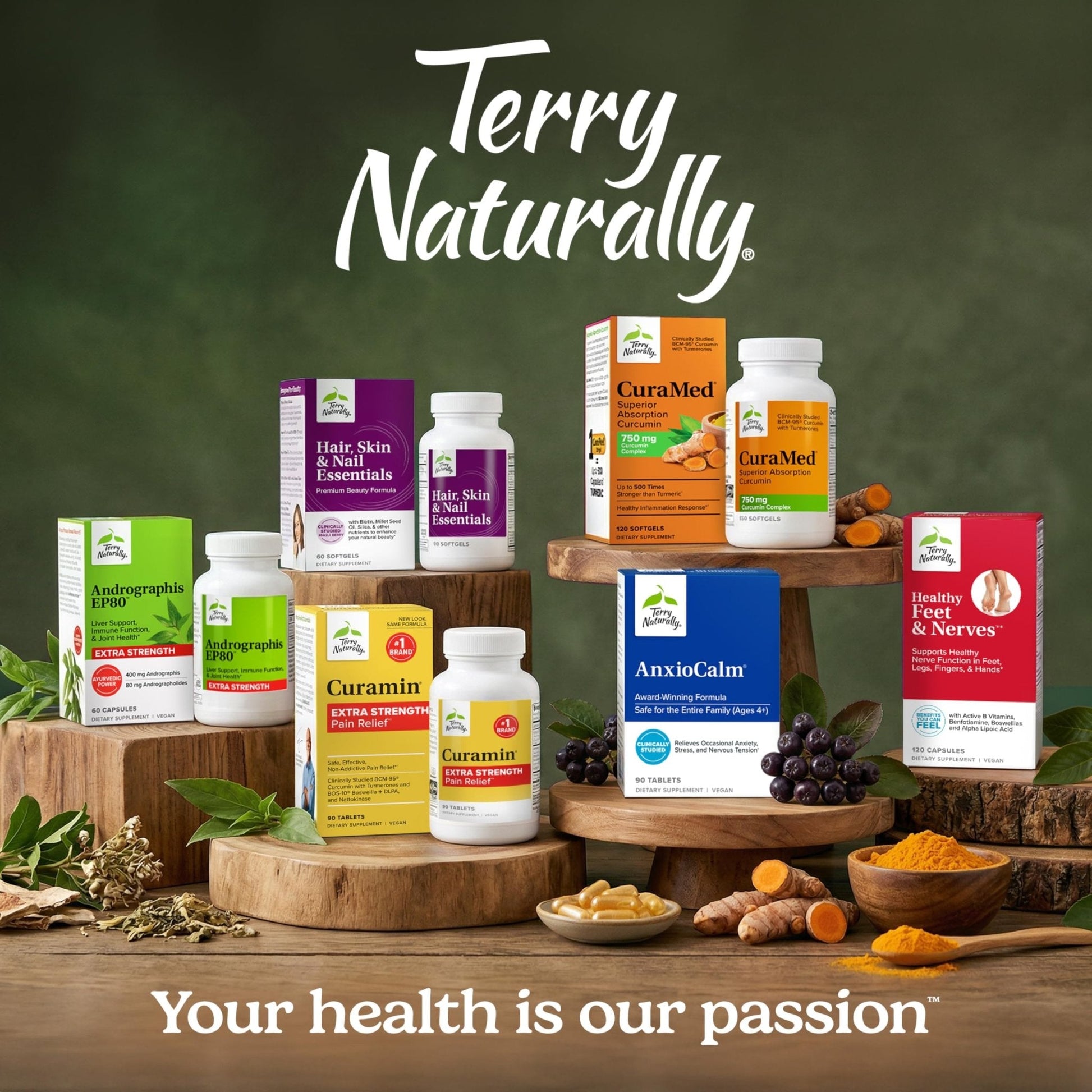 Terry Naturally CuraMed 750 mg - Antioxidant Supplement for Brain & Heart Health Support - Supplement with High-Potency Curcumin Complex - Kidney, Liver - Maple Wellness Supplements