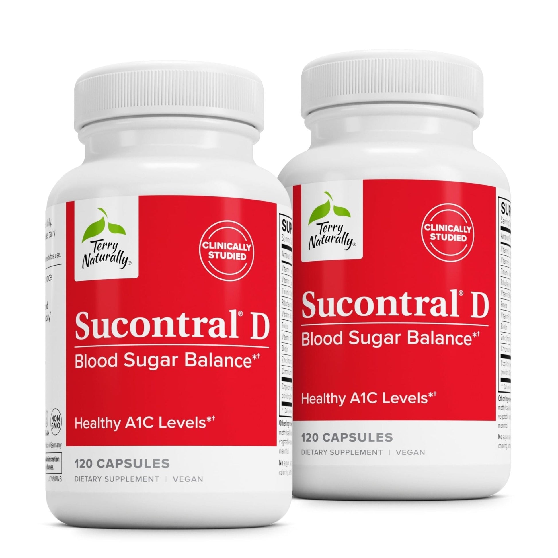 Terry Naturally Sucontral D - B-Complex & Folate Supplement - Carbohydrate Metabolism Support - Vitamin & Mineral Supplement with Zinc & Chromium - Maple Wellness Supplements