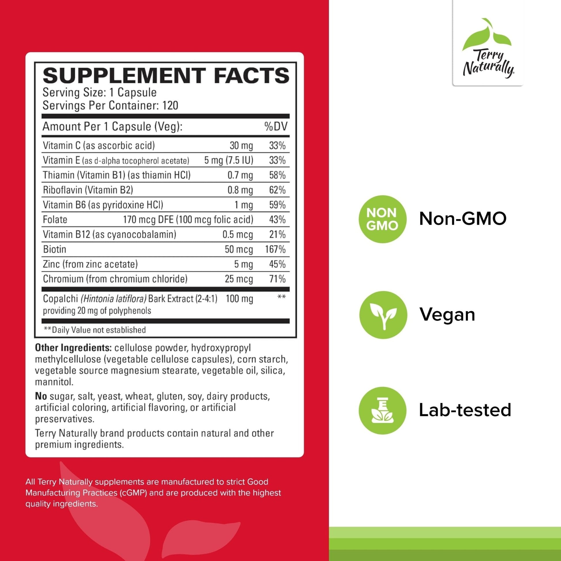 Terry Naturally Sucontral D - B-Complex & Folate Supplement - Carbohydrate Metabolism Support - Vitamin & Mineral Supplement with Zinc & Chromium - Maple Wellness Supplements