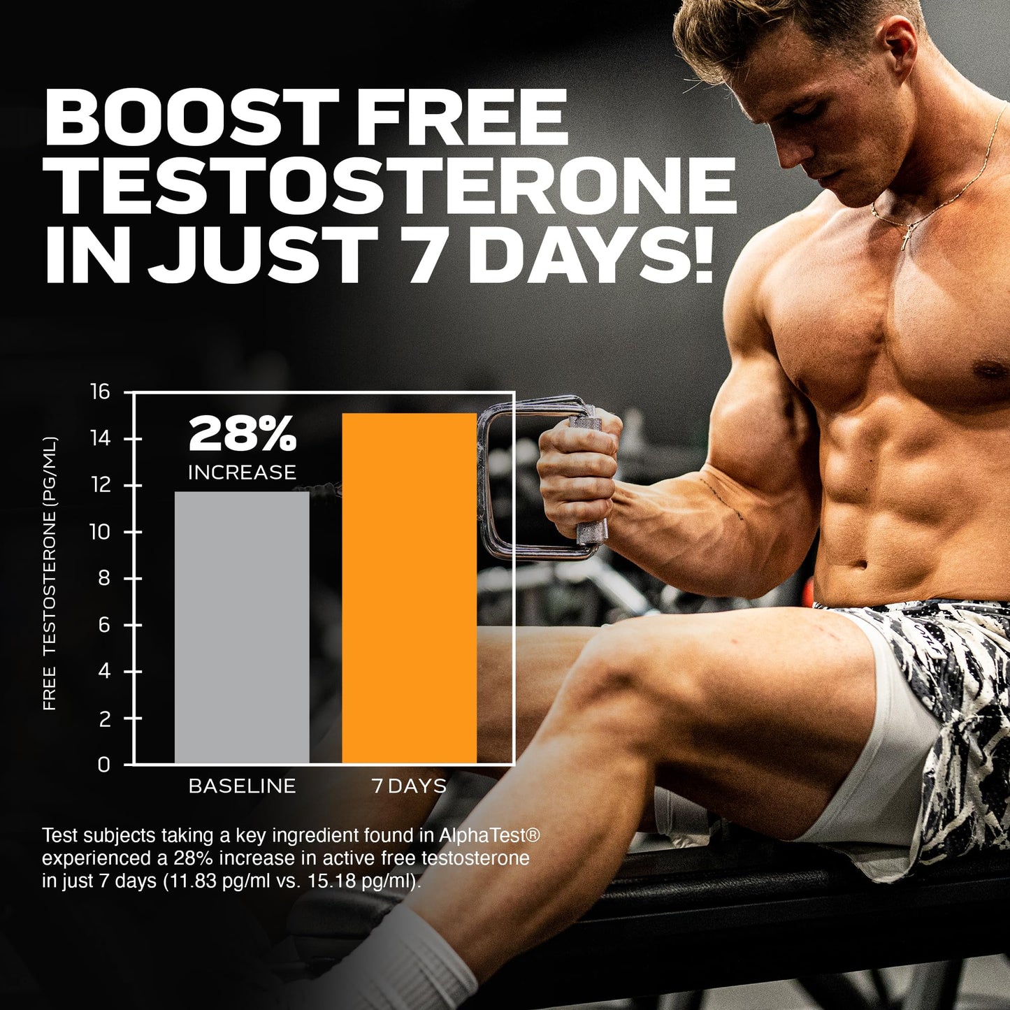 Testosterone Booster for Men, MuscleTech AlphaTest, Tribulus Terrestris & Boron Suppleme - Maple Wellness Supplements