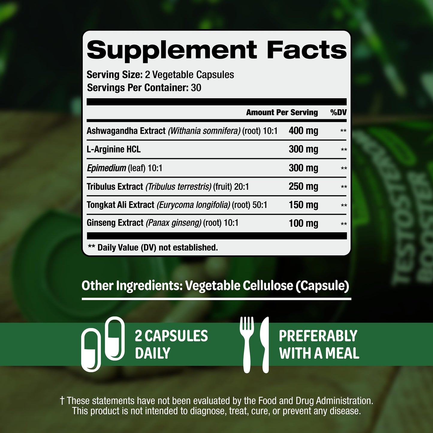 Testosterone Booster Supplement for Men - Male Enhancing Test Boost - Ashwagandha, L-Arginine, Tongkat Ali, Tribulus + More - Workout, Build Muscle, Strength, Energy & Performance - 2 Month Supply - Maple Wellness Supplements