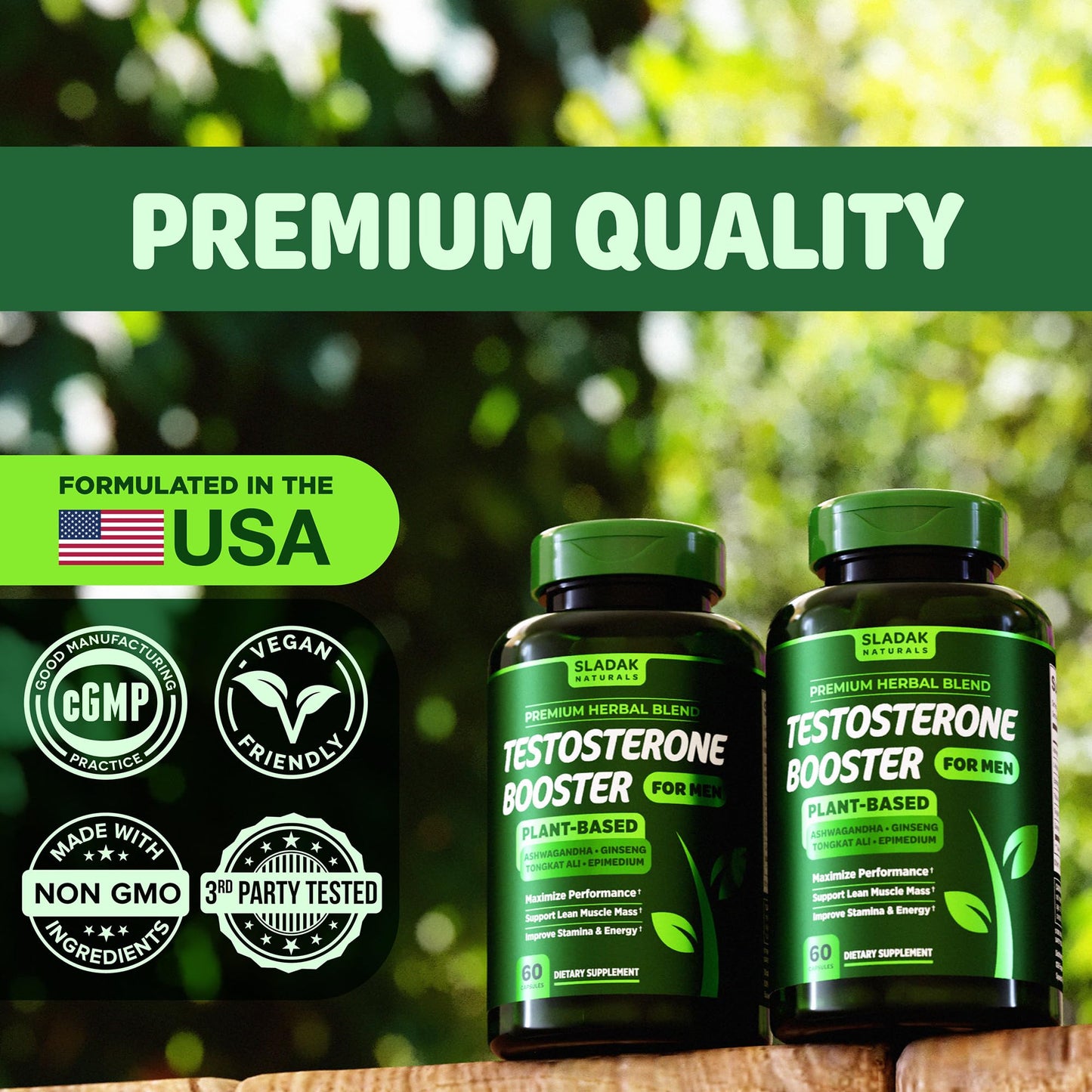 Testosterone Booster Supplement for Men - Male Enhancing Test Boost - Ashwagandha, L-Arginine, Tongkat Ali, Tribulus + More - Workout, Build Muscle, Strength, Energy & Performance - 2 Month Supply - Maple Wellness Supplements