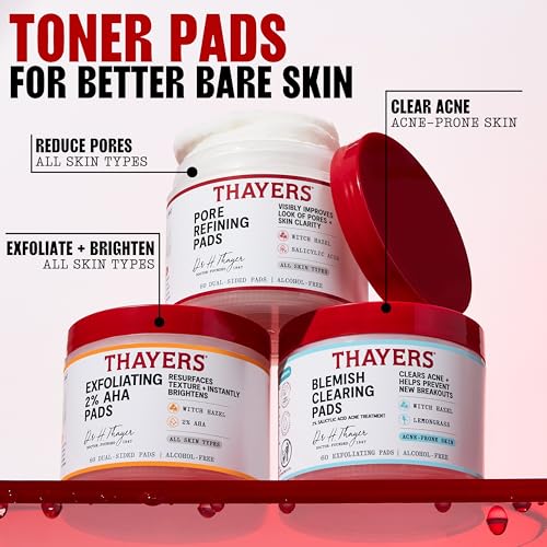 Thayers Blemish Clearing Acne Pads, Salicylic Acid Acne Treatment for Face, Pore Reducing, Exfoliating - Maple Wellness Supplements