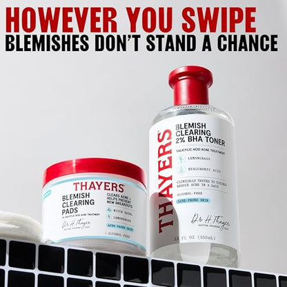Thayers Blemish Clearing Acne Pads, Salicylic Acid Acne Treatment for Face, Pore Reducing, Exfoliating - Maple Wellness Supplements