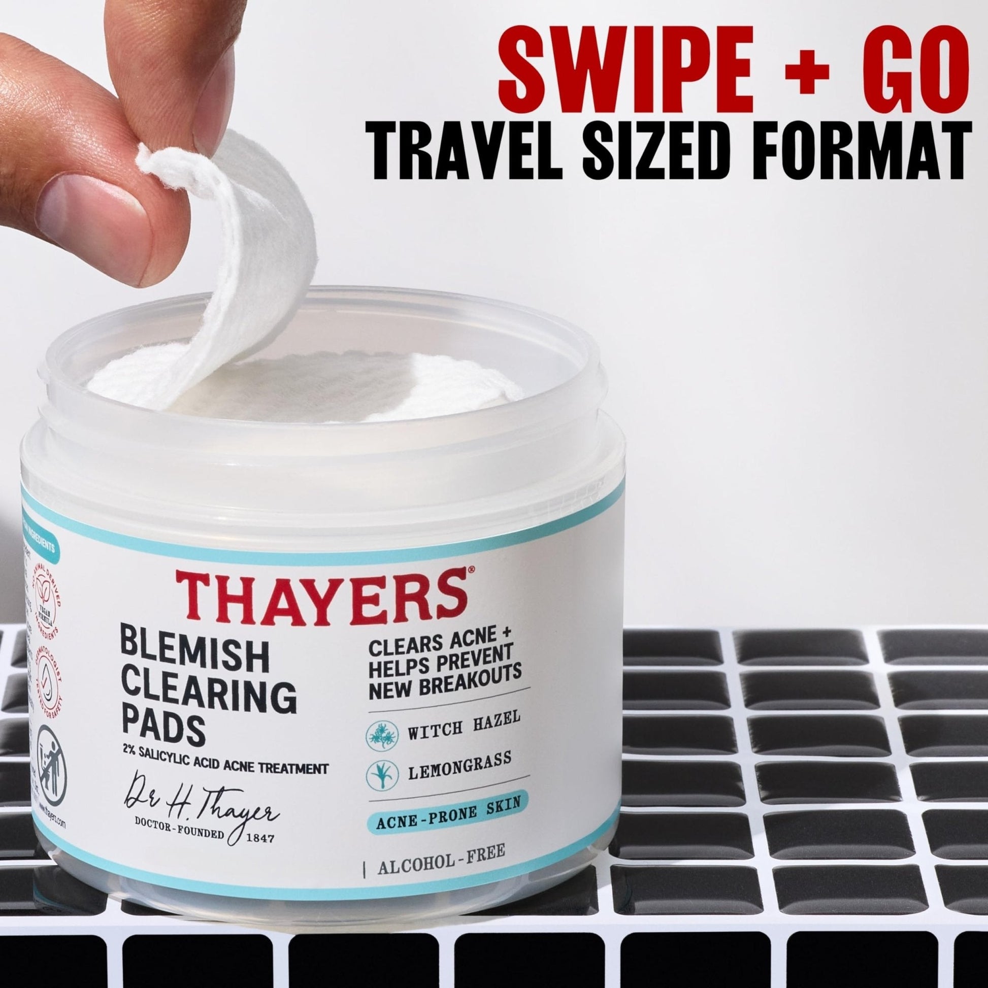 Thayers Blemish Clearing Acne Pads, Salicylic Acid Acne Treatment for Face, Pore Reducing, Exfoliating - Maple Wellness Supplements