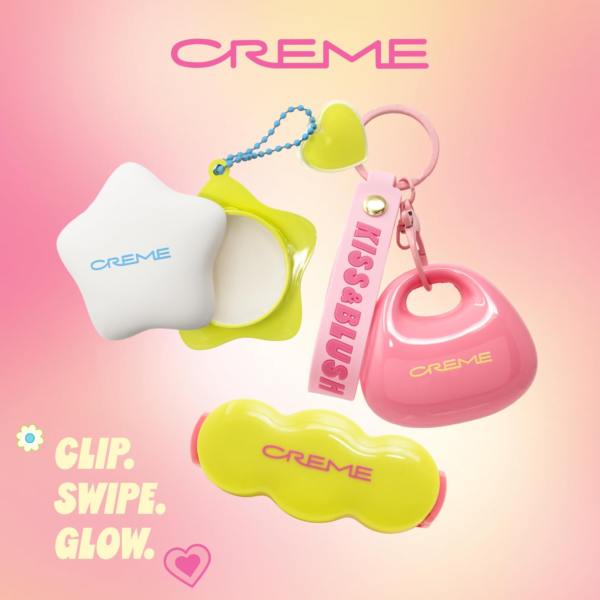 The Crème Shop Shimmer Pop Clip-On Lip Gloss | Korean Makeup, Cute Clip Accessory, Hydrating, Non-Sticky, Shea Butter, Hyaluronic Acid, Vitamine E- Nude Orbit - Maple Wellness Supplements