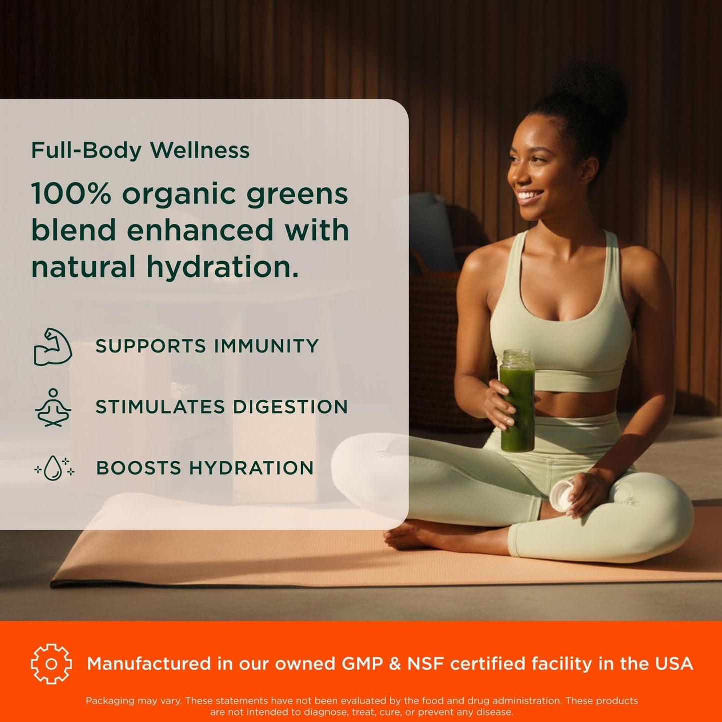 The Genius Brand Daily Superfood Greens - Organic Plant-Based Powder - Pineapple Flavor - Whole Food Blend with Greens, Fruits & Veggies - 30 Serving - Maple Wellness Supplements