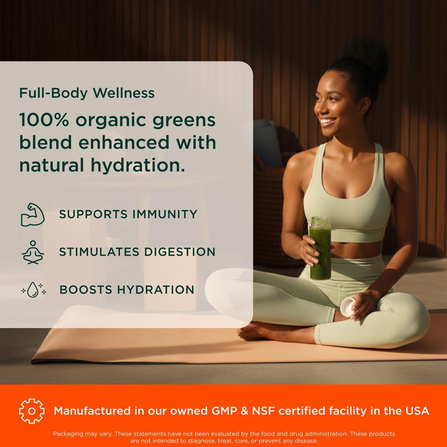 The Genius Brand Daily Superfood Greens - Organic Plant-Based Powder - Pineapple Flavor - Whole Food Blend with Greens, Fruits & Veggies - 30 Serving - Maple Wellness Supplements