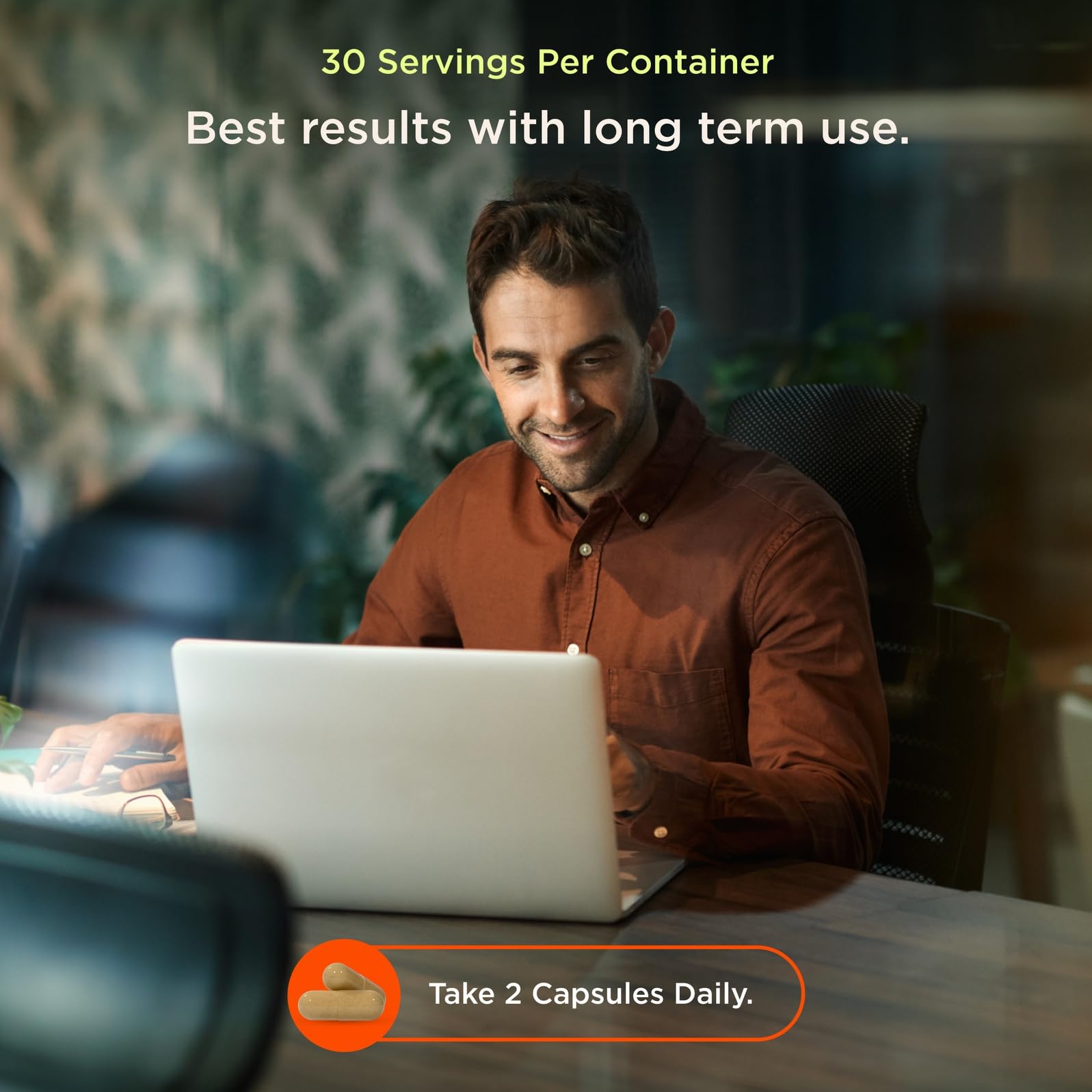 The Genius Brand Genius Eternal - Cellular Repair Supplement for Daily Clarity - Supports Brain Health, Endurance, Energy, Focus, Memory & Vitality - Non-GMO - 60 Veggie Capsules - Maple Wellness Supplements