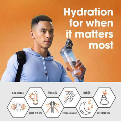 The Genius Brand Genius Hydrate - Electrolyte Supplement for Daily Hydration - Coconut Water - Sugar-Free - 8 Essential Minerals & Nutrients - Non-GMO - Sour Peach Rings - 20 Servings - Maple Wellness Supplements