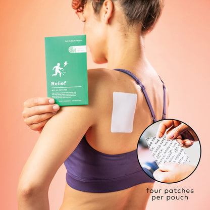 The Good Patch Muscle Pain Relief Patches, Natural Patch with Menthol, Lavender, Arnica and Aloe Vera, Sustained Release, Plant Powered Wearable Wellness, For Back, Neck, Arms, Legs (16 Total Patches) - Maple Wellness Supplements