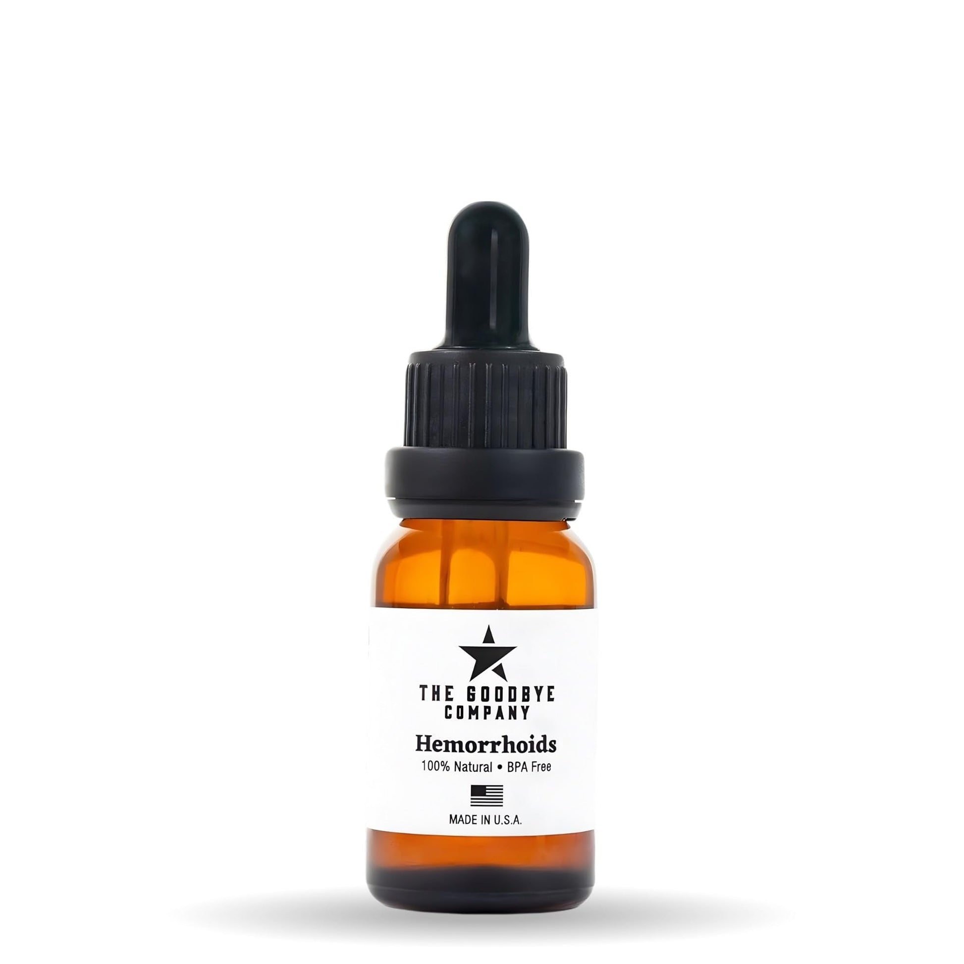 The Goodbye Company Organic Hemorrhoid Relief Serum - Natural Witch Hazel Treatment for Pain, Itch & Swelling - Internal External Soothing Formula - Vegan, USA Made, 15mL - Maple Wellness Supplements