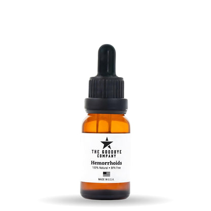The Goodbye Company Organic Hemorrhoid Relief Serum - Natural Witch Hazel Treatment for Pain, Itch & Swelling - Internal External Soothing Formula - Vegan, USA Made, 15mL - Maple Wellness Supplements