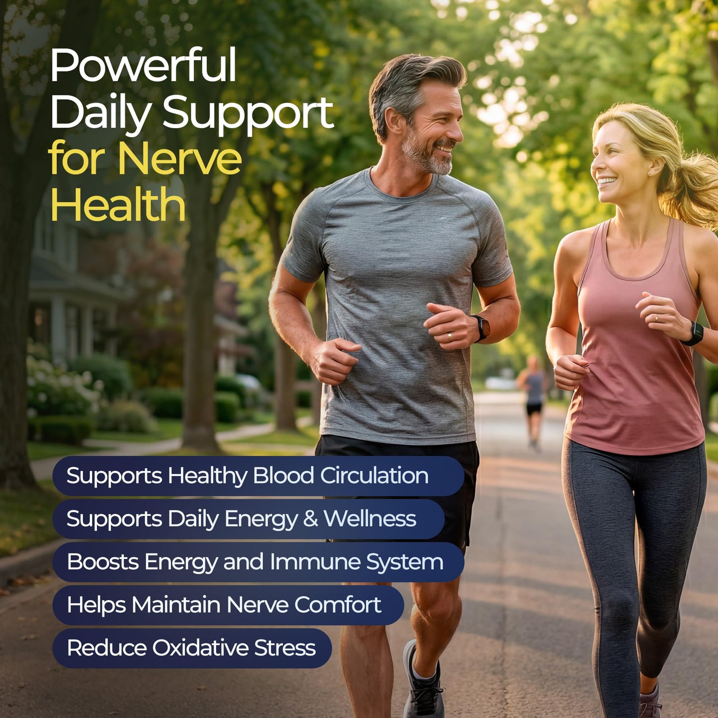 The Nerve Brand Neuropathy Support Gummies, 600 mg R Alpha Lipoic Acid Gummies with B1 B6 B12 and Lion’s Mane, Sugar Free Daily Nerve Health Supplement, 30 Day Supply - Maple Wellness Supplements