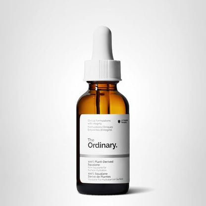 The Ordinary 100% Plant-Derived Squalane, for Skin and Hair, Lightweight Hydration, and Moisture Barrier Support, 1 Fl Oz - Maple Wellness Supplements