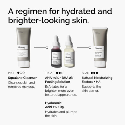 The Ordinary AHA 30% + BHA 2% Peeling Solution, Advanced Exfoliating Peel for Brighter Skin, 1 Fl Oz - Maple Wellness Supplements