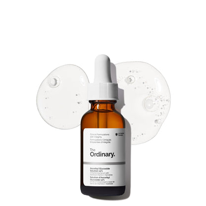 The Ordinary Ascorbyl Glucoside Solution 12%, Vitamin C Serum for Even Skin Tone and Antioxidant Protection, 1 Fl Oz - Maple Wellness Supplements