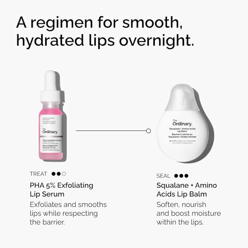 The Ordinary PHA 5% Exfoliating Lip Serum, Hydrating Overnight Lip Exfoliator Treatment, 0.5 Fl Oz - Maple Wellness Supplements